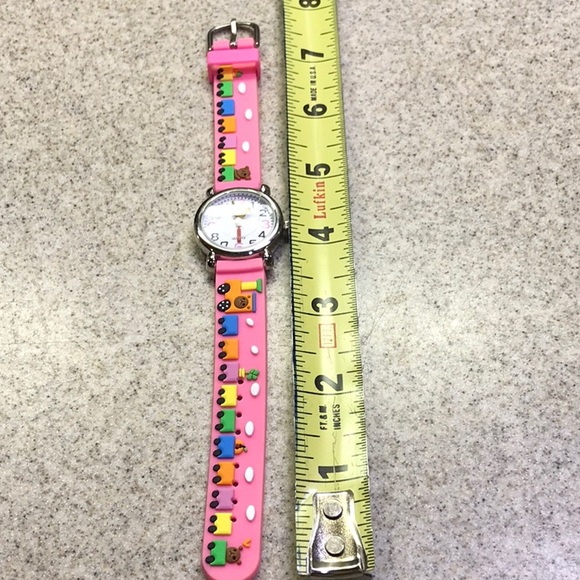 Kids Watch Pink Band with Train on the band. - Picture 8 of 8